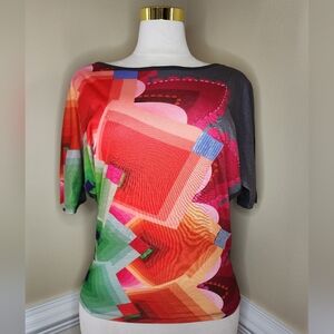 Desigual Colorful Abstract XS Women's Top